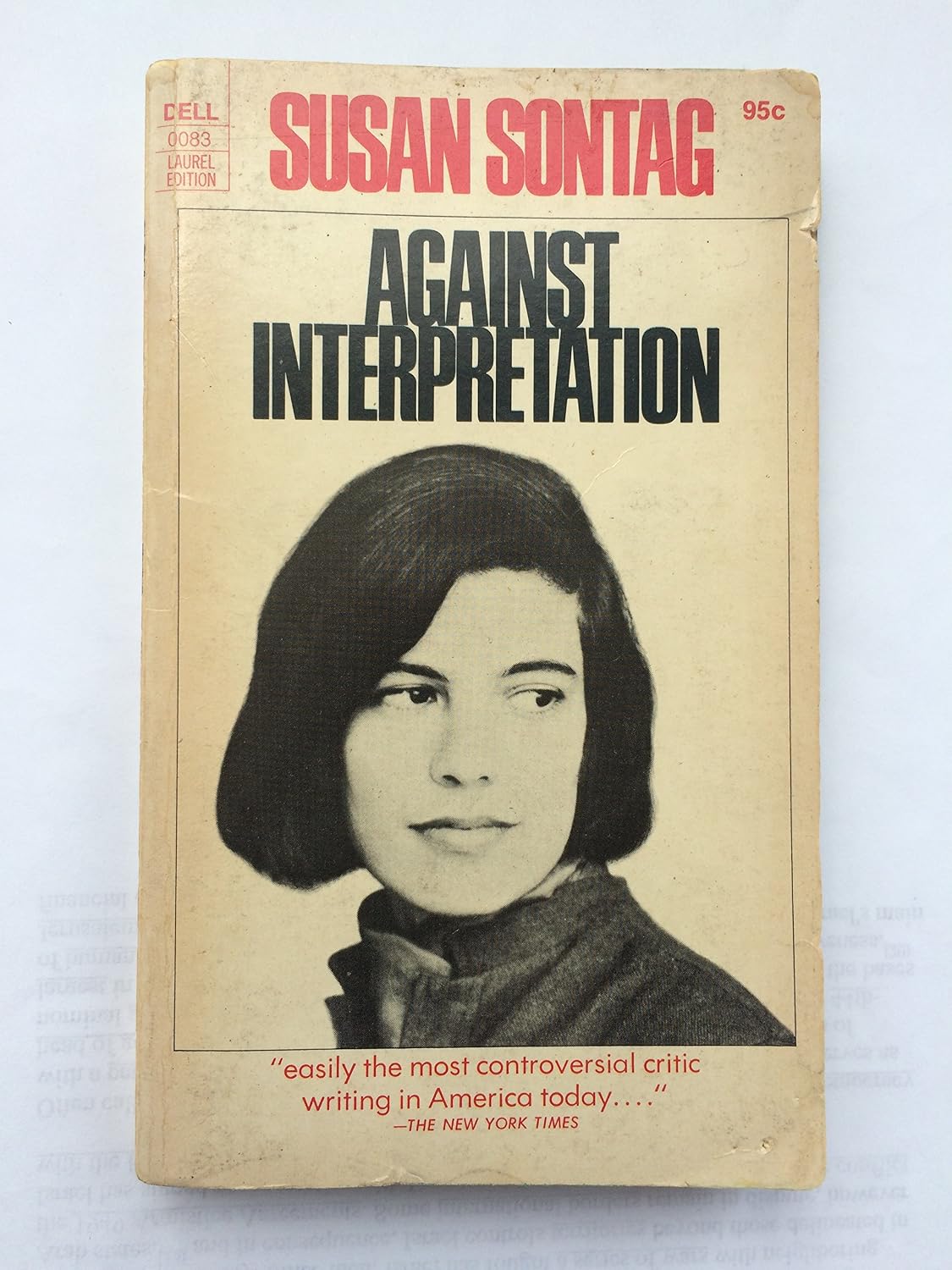 susan sontag against interpretation book cover